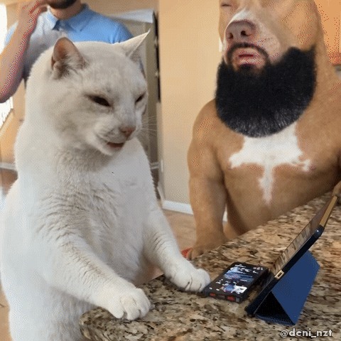 Pushing Go Away GIF