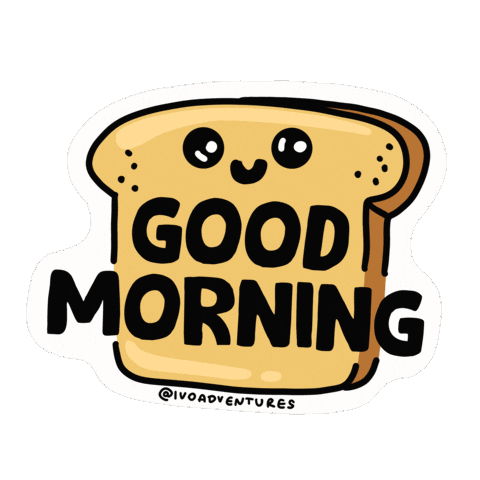 Good Morning Text Sticker by Ivo Adventures