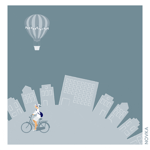 Bicycling On My Way GIF by Novka