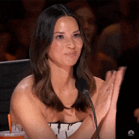 olivia munn clapping GIF by America's Got Talent