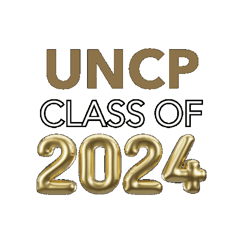 Gold Graduation Sticker by UNC Pembroke