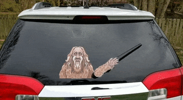 bigfoot waving GIF by WiperTags Wiper Covers