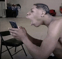 Staring At Phone GIF