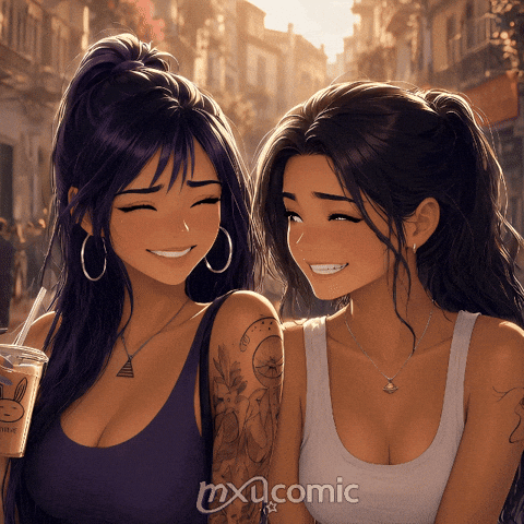 Anime Girls Laughing Together GIF by MXU