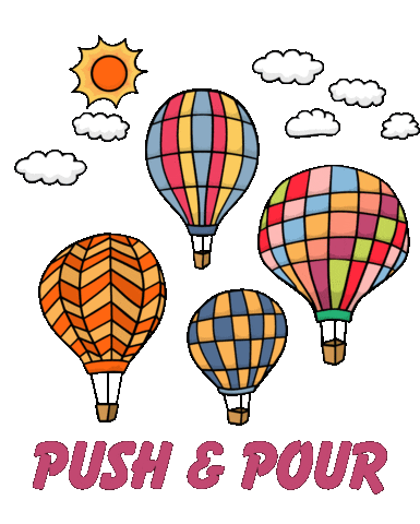 Coffee Balloons Sticker by pushandpour