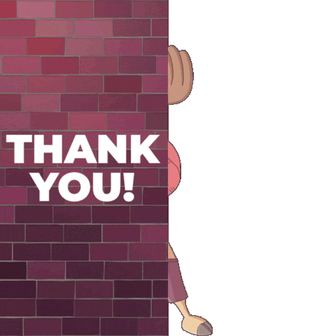 One Piece Thank You Sticker by Silver Screen