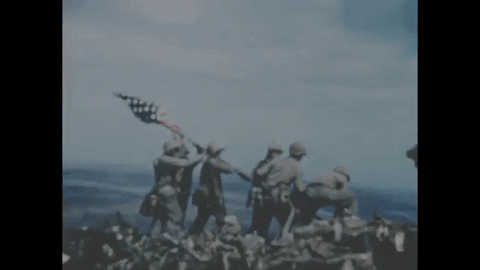 Iwo Jima Flag Raising GIFs - Get the best GIF on GIPHY