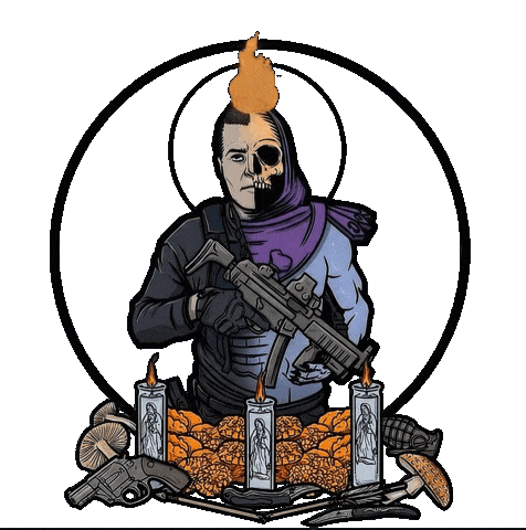 Santamuerte Sticker by Sneakreaper Industries