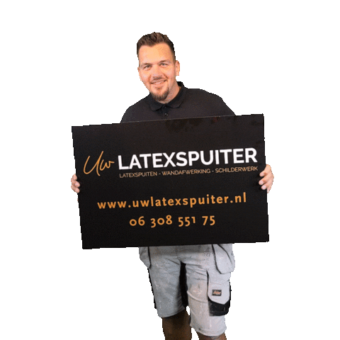 Uw Latex Spuiter Sticker