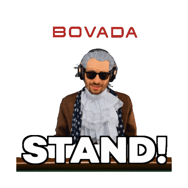 Standing I Stand Sticker by Bovada