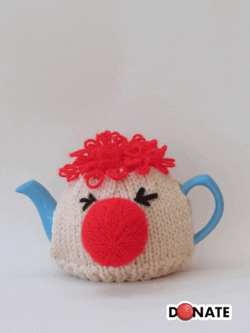 Funny Face Clown GIF by TeaCosyFolk