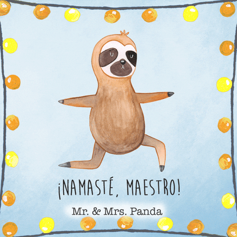Yoga Namaste GIF by Mr. & Mrs. Panda