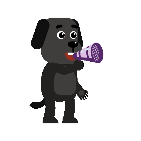Purple Dog Sticker