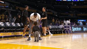father and son soccer GIF by NBA