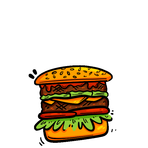 Burger Sticker
