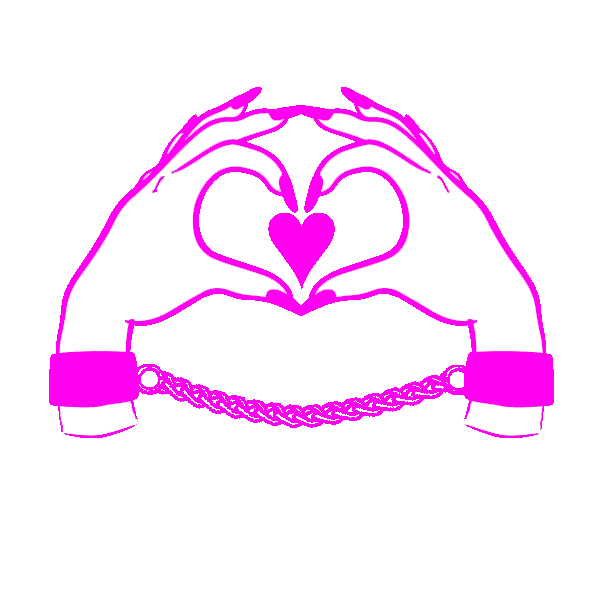 Heart Cuffs Sticker by ALIEN.M00D