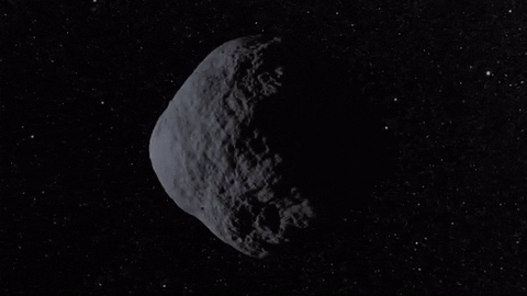 En este gif apaece el asteroide Pallas rotando sobre sí mismo