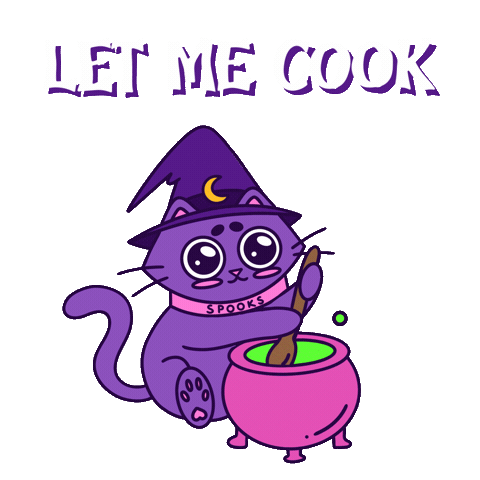 Halloween Cooking Sticker by Spooks the Cat