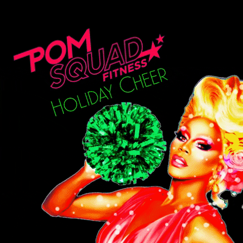 Pomsquad Rupaul Holiday Christmas Hey Sis Dance Poms GIF by PomSquad Fitness