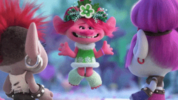 Excited Tis The Season GIF by DreamWorks Trolls