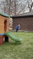 Escaped Rooster Chases A Boy During Birthday Party GIF by ViralHog