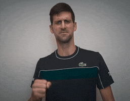 Excited Novak Djokovic GIF by Miami Open