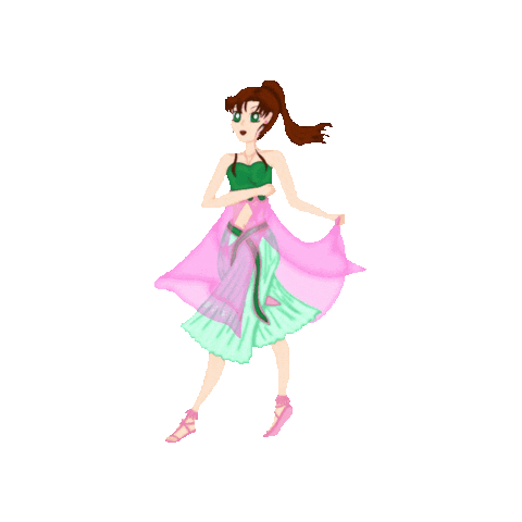 Dancing Girl Sticker