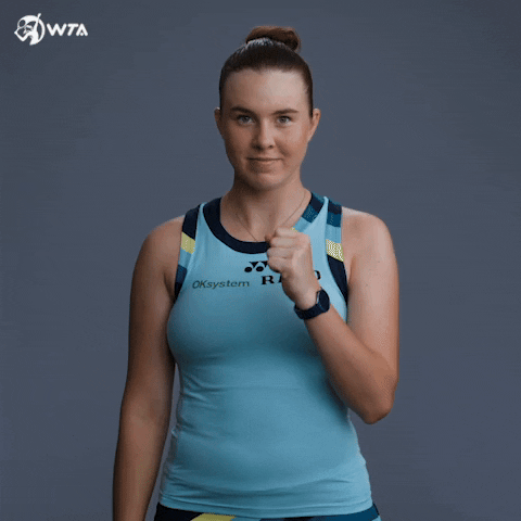 Excited Tennis GIF by WTA