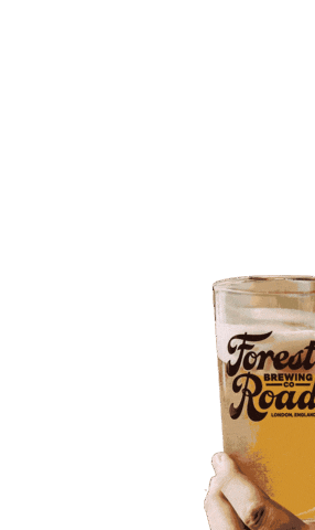 Cheers Drinking Sticker by Forest Road Brewery