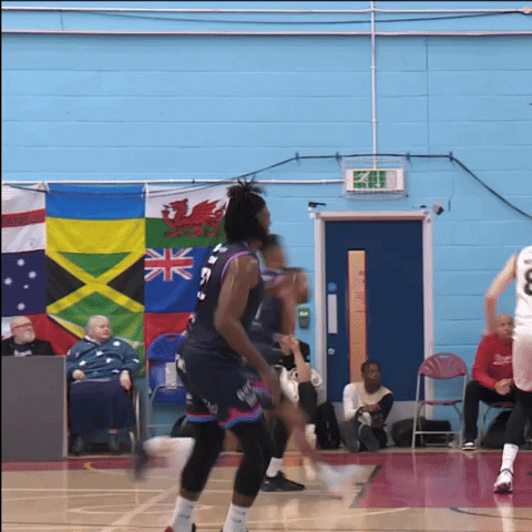 Fall Over British Basketball GIF by Bristol Flyers