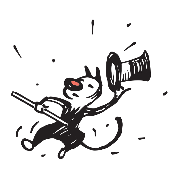 Top Hat Dancing Sticker by MUTTS