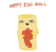 egg roll repas japonais GIF