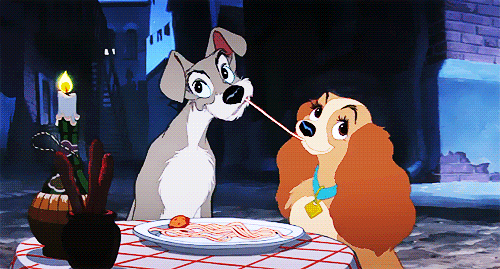 Image result for lady and the tramp pasta gif