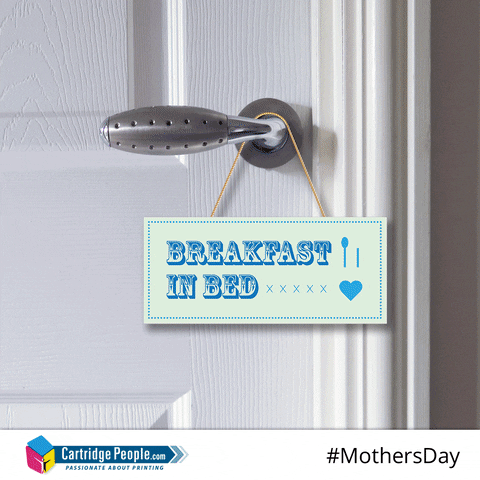 CartridgePeople happy mothers day breakfast in bed free printables downloadable cards GIF
