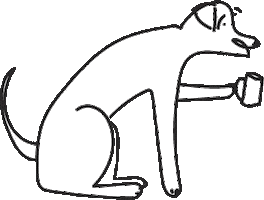 Specialty Coffee Dog Sticker by Hi-Top Coffee