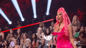 Excited Nicki Minaj GIF by 2022 MTV Video Music Awards