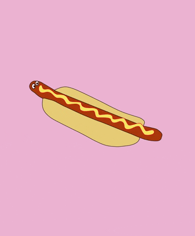 hot dog ketchup GIF by Caroline Marks