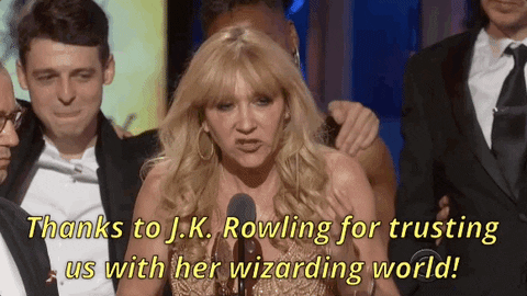 thanks to jk rowling for trusting us with her wizarding world
