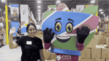Mascot Waving GIF by Food Banks Mississauga