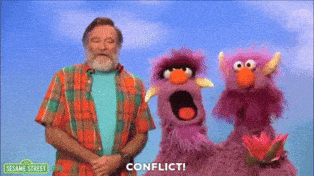 sesame street conflict GIF