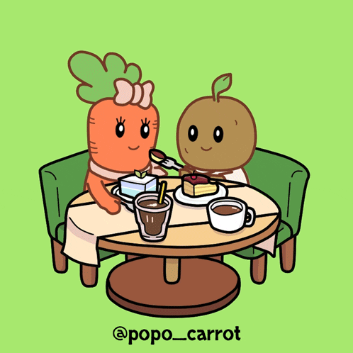 popo_carrot cute sweet eating cake GIF