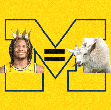Michigan Basketball Goat GIF