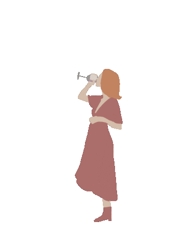 Wine Drinking Sticker by Creative Co