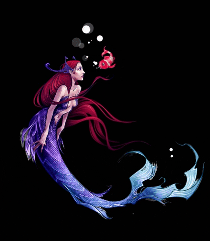 FactsConvention fish fantasy bubbles mermaid GIF