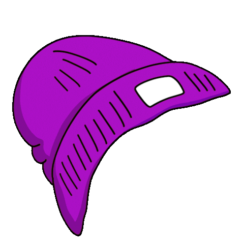 Beanie Gang Purple Sticker by Gutter Cat Gang