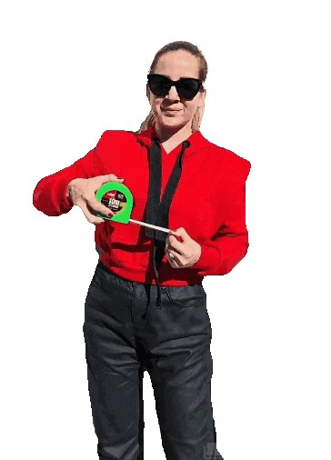 Measuring Tape Sticker by Yeliz Hediyelik