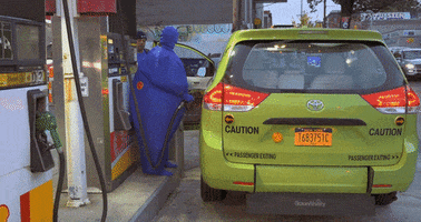 gas station taxi GIF