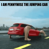 car jumping cars GIF
