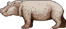 PositPixel pixel art sprite sprites hippopotamus Sticker