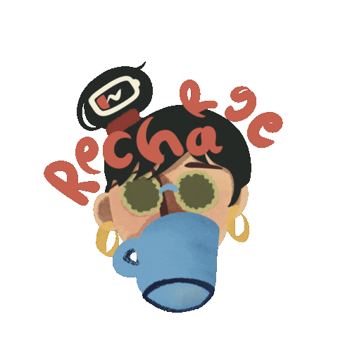 Coffee Drinking Sticker